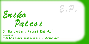 eniko palcsi business card